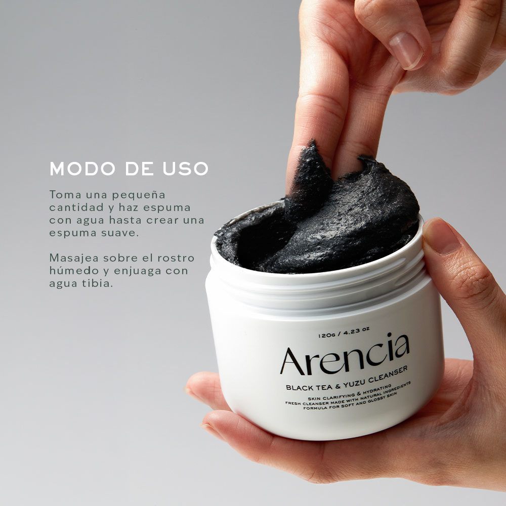 ARENCIA BLACK TEA RICE MOCHI CLEANSER (LIMPIADOR FACIAL CON CARB&Oacute;N ACTIVADO)